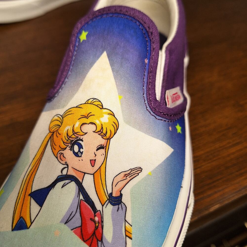 Vans X Pretty Guardian Sailor Moon Kids slip-on Size 2.0 Youth girls 721356 - Picture 4 of 10